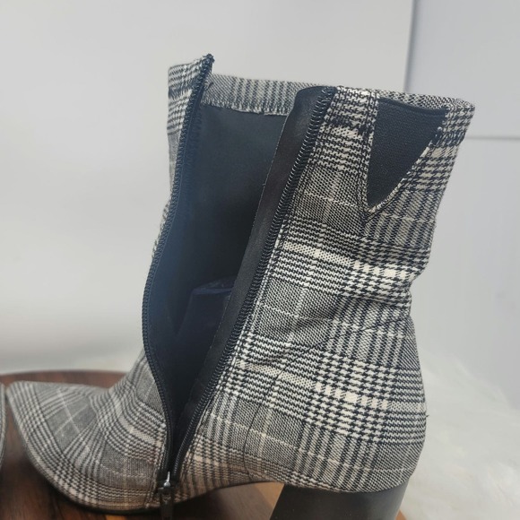 Jeffery Campbell Gray/Black Plaid Sport Boot Heel 3" Women 11 - Picture 7 of 11